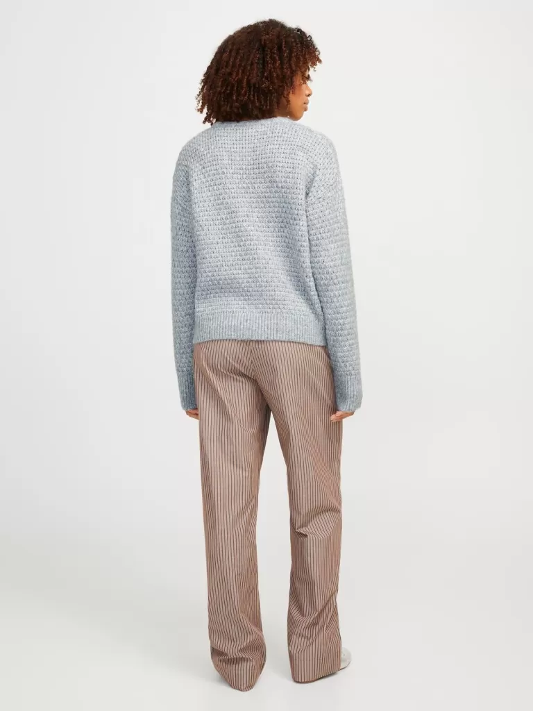 JACK & JONES Swetry^JXMILLY Sweter wkładany przez głowę Szary