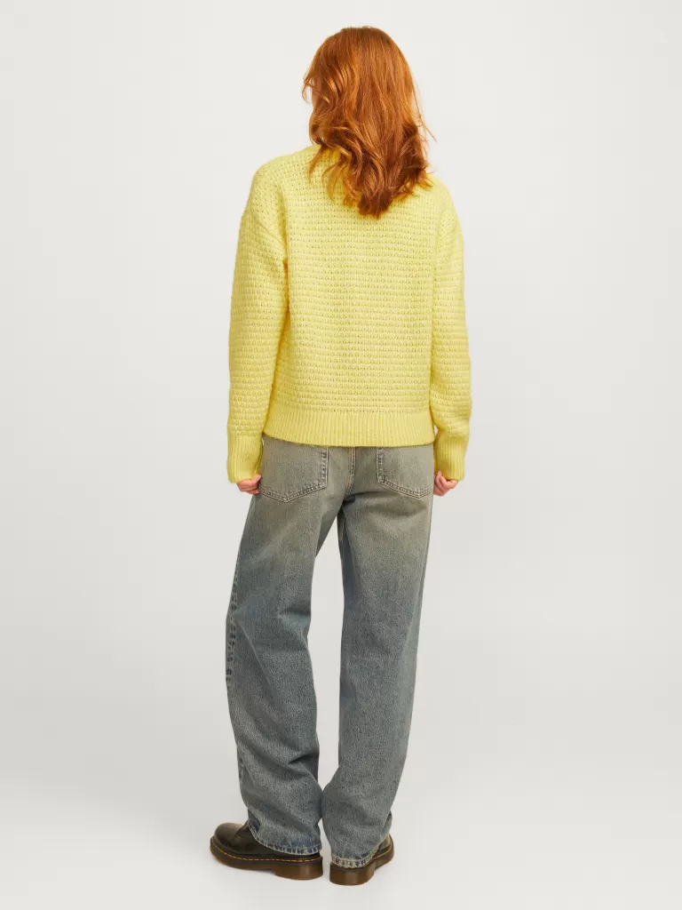 JACK & JONES Swetry^JXMILLY Sweter wkładany przez głowę Żółty