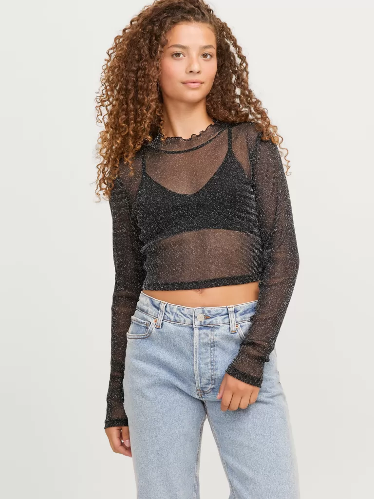 JACK & JONES Topy^JXMOLLY Góra Czarny