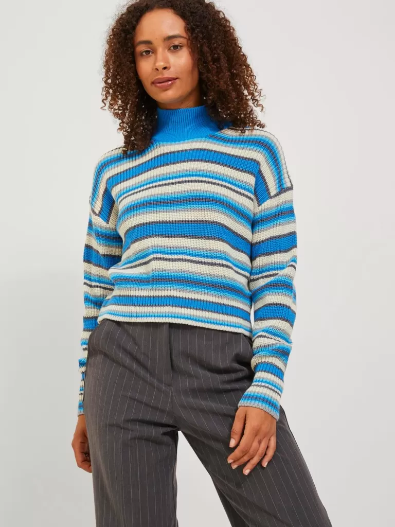 JACK & JONES Swetry^JXNANNA Sweter wkładany przez głowę Niebieski