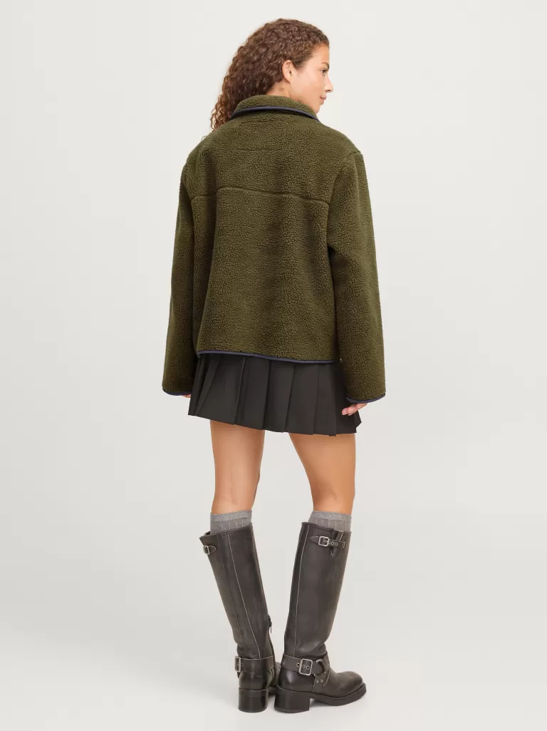 JACK & JONES Kurtki I Płaszcze^JXNELLIE Kurtka pluszowa Zielony