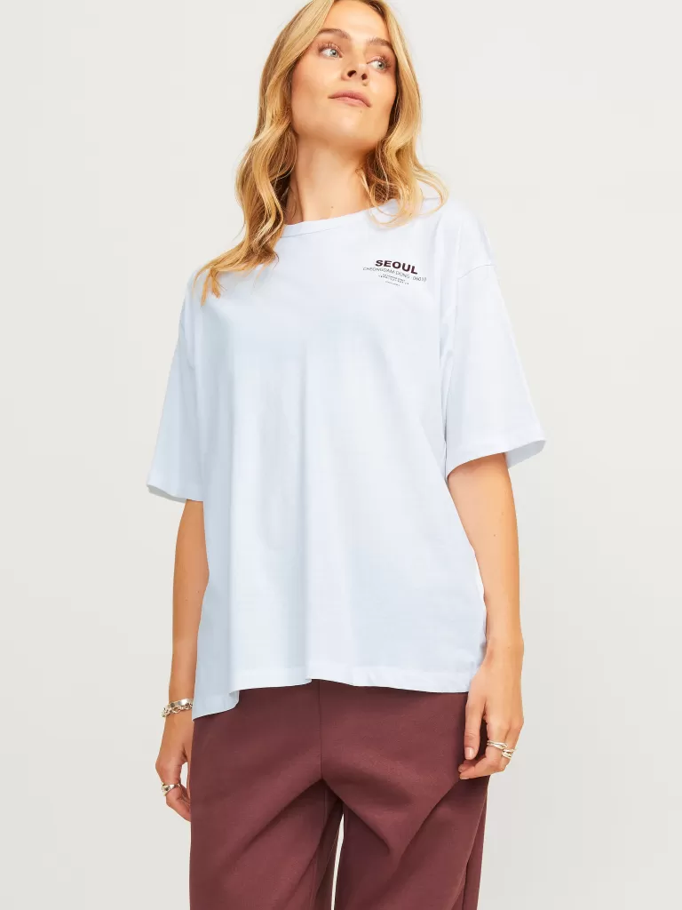 JACK & JONES Topy^JXNELLY T-shirt Biały