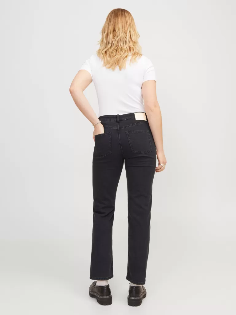 JACK & JONES Jeansy | Denim^JXNICE SL-STRA CROP MW C8071 DNM NOOS Czarny