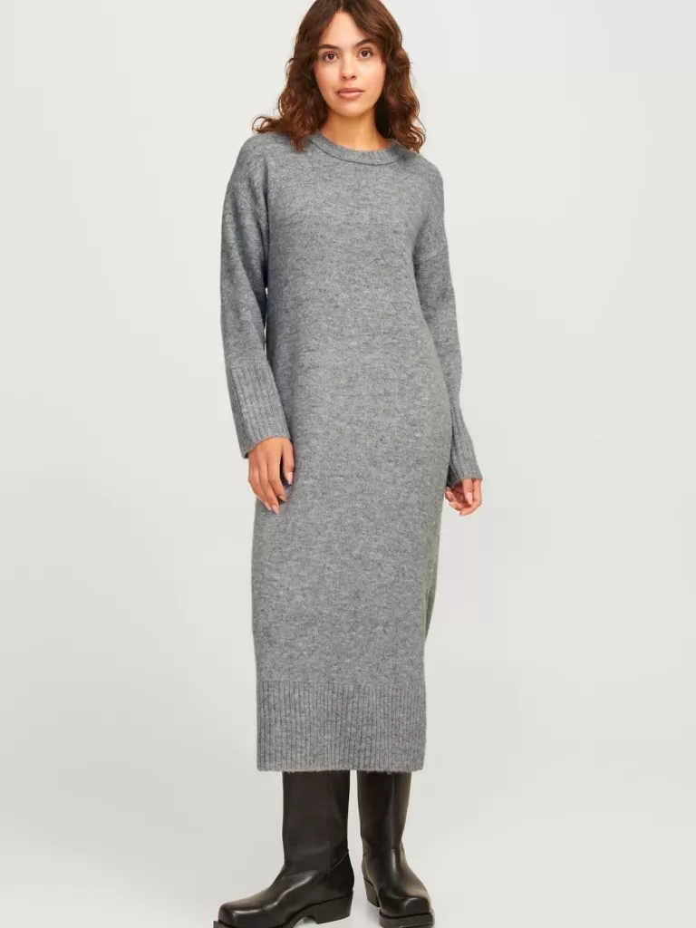JACK & JONES Sukienki^JXOLINE Sukienka dzianinowa Szary
