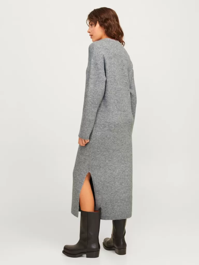 JACK & JONES Sukienki^JXOLINE Sukienka dzianinowa Szary
