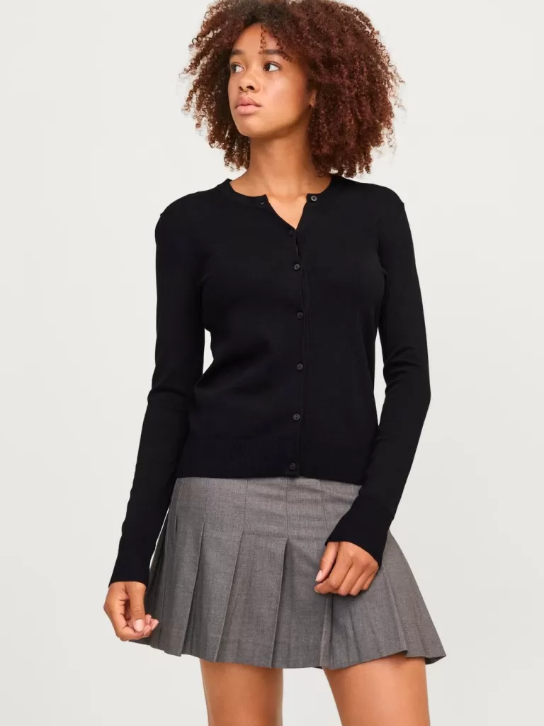 JACK & JONES Swetry^JXOPHELIA Dzianinowa Kardigan Czarny