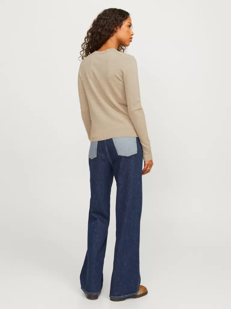 JACK & JONES Swetry^JXOPHELIA Dzianinowa Kardigan Beżowy