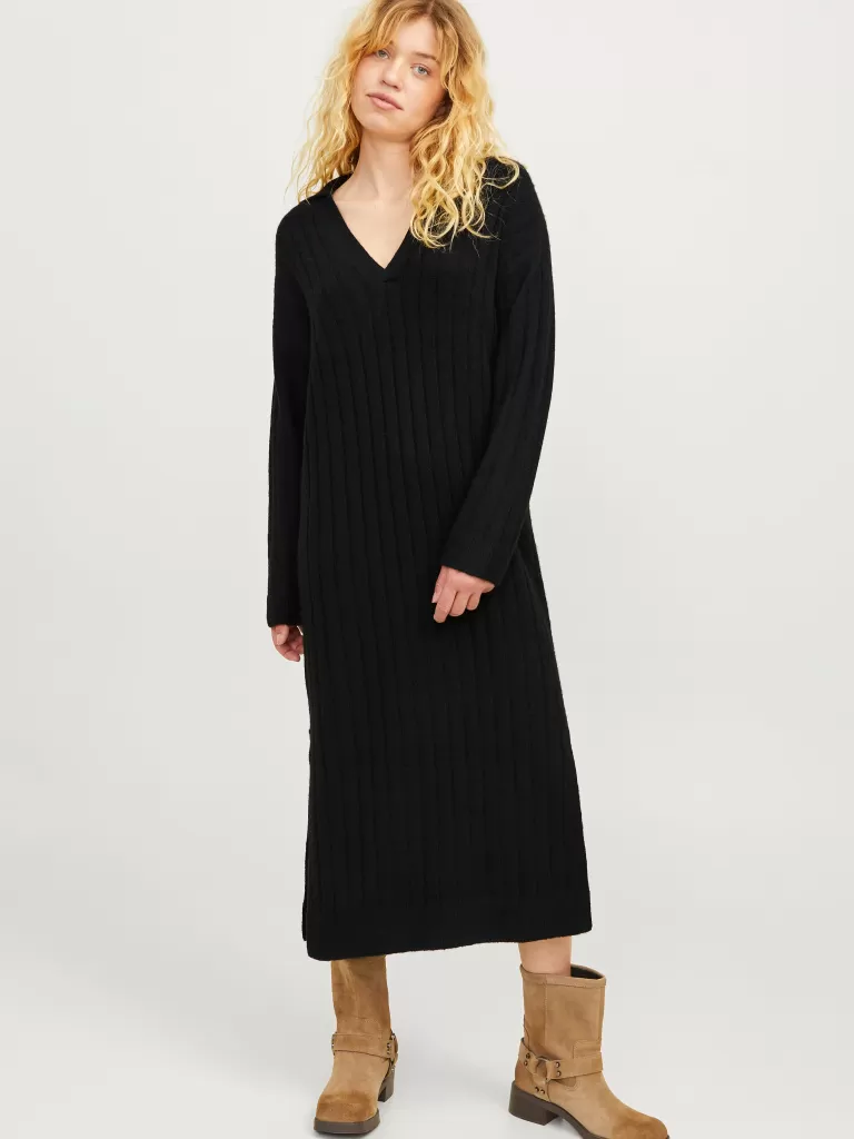 JACK & JONES Sukienki^JXOZZY Sukienka dzianinowa Czarny