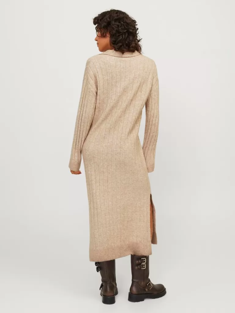 JACK & JONES Sukienki^JXOZZY Sukienka dzianinowa Beżowy