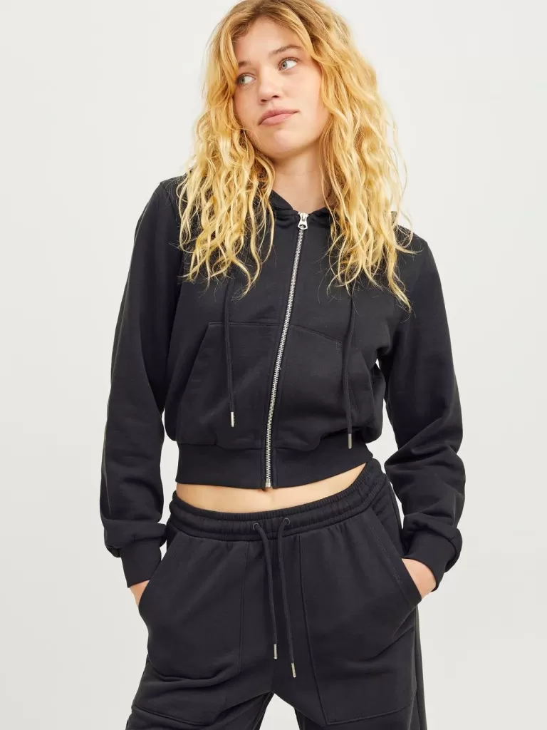 JACK & JONES Bluzy^JXPALMA Bluza z kapturem Czarny