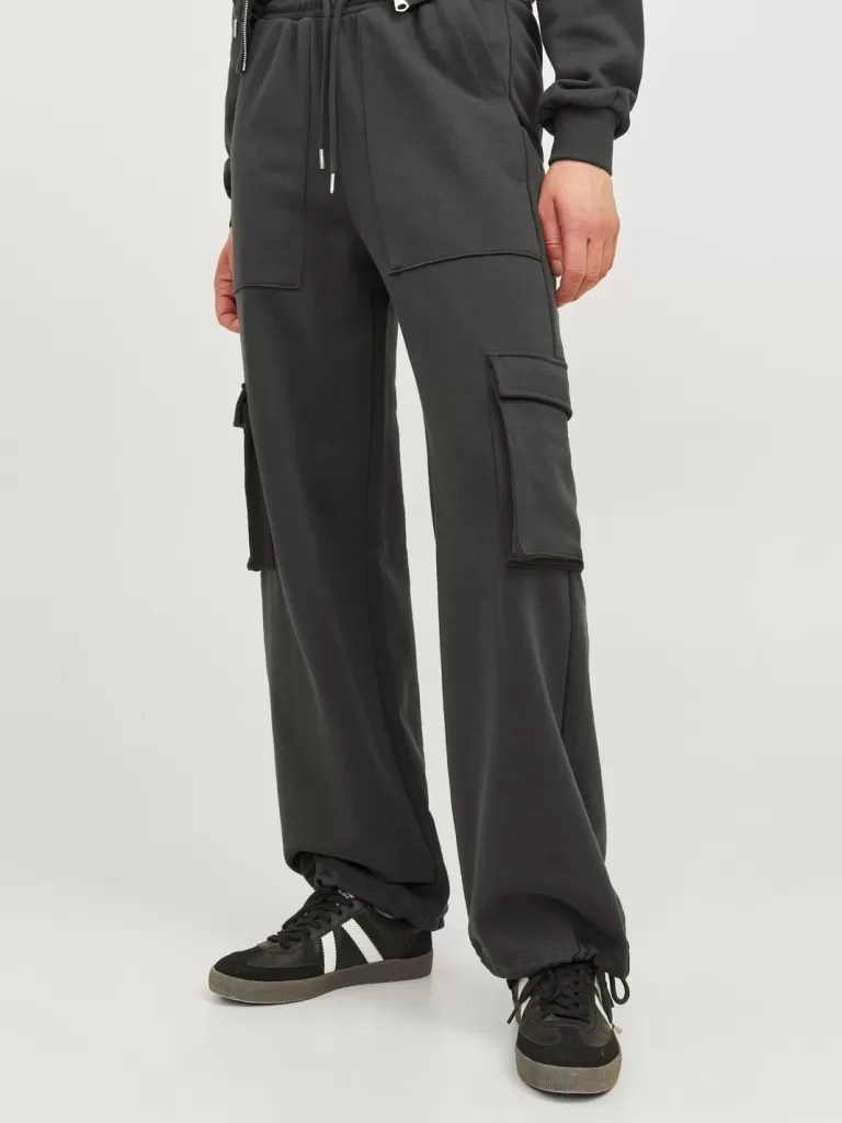 JACK & JONES Spodnie^JXPALMA Spodnie bojówki Czarny