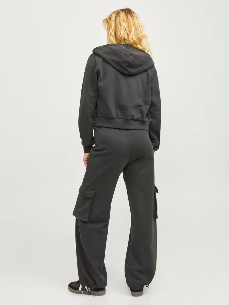 JACK & JONES Spodnie^JXPALMA Spodnie bojówki Czarny