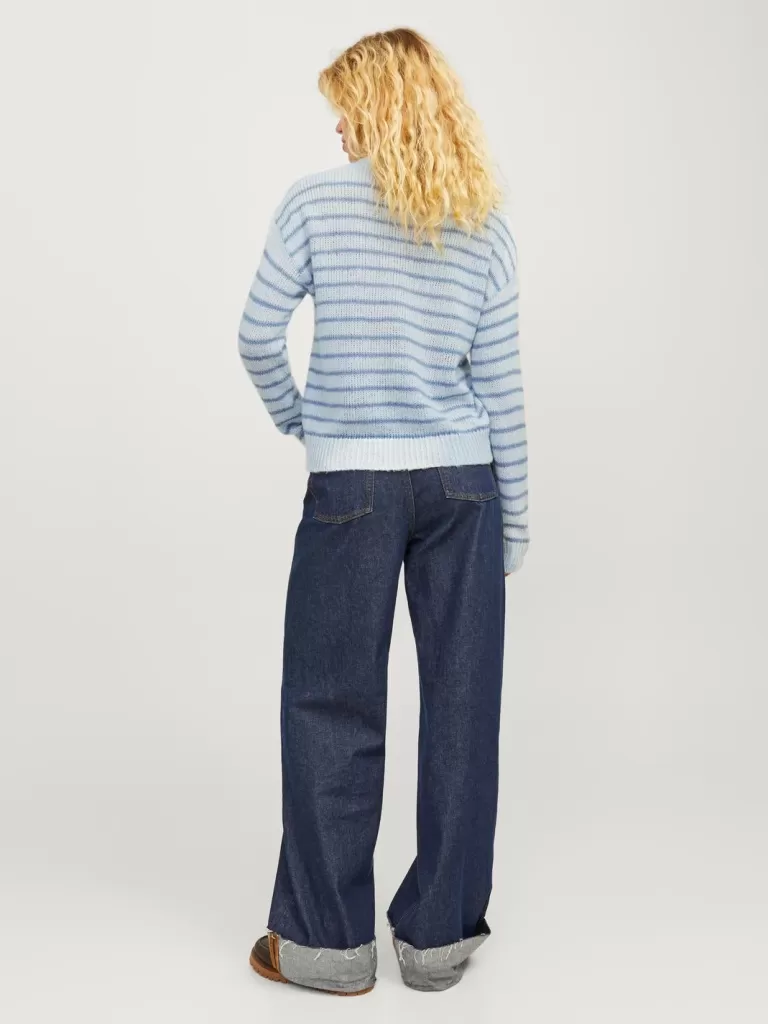 JACK & JONES Swetry^JXPENELOPE Sweter wkładany przez głowę Niebieski