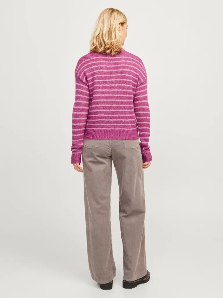 JACK & JONES Swetry^JXPENELOPE Sweter wkładany przez głowę Fioletowy