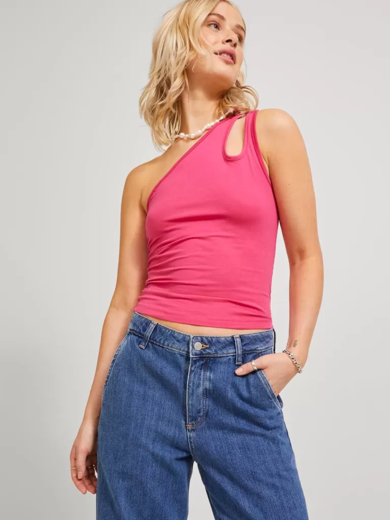 JACK & JONES Topy^JXPICO Asymetryczna góra Róży