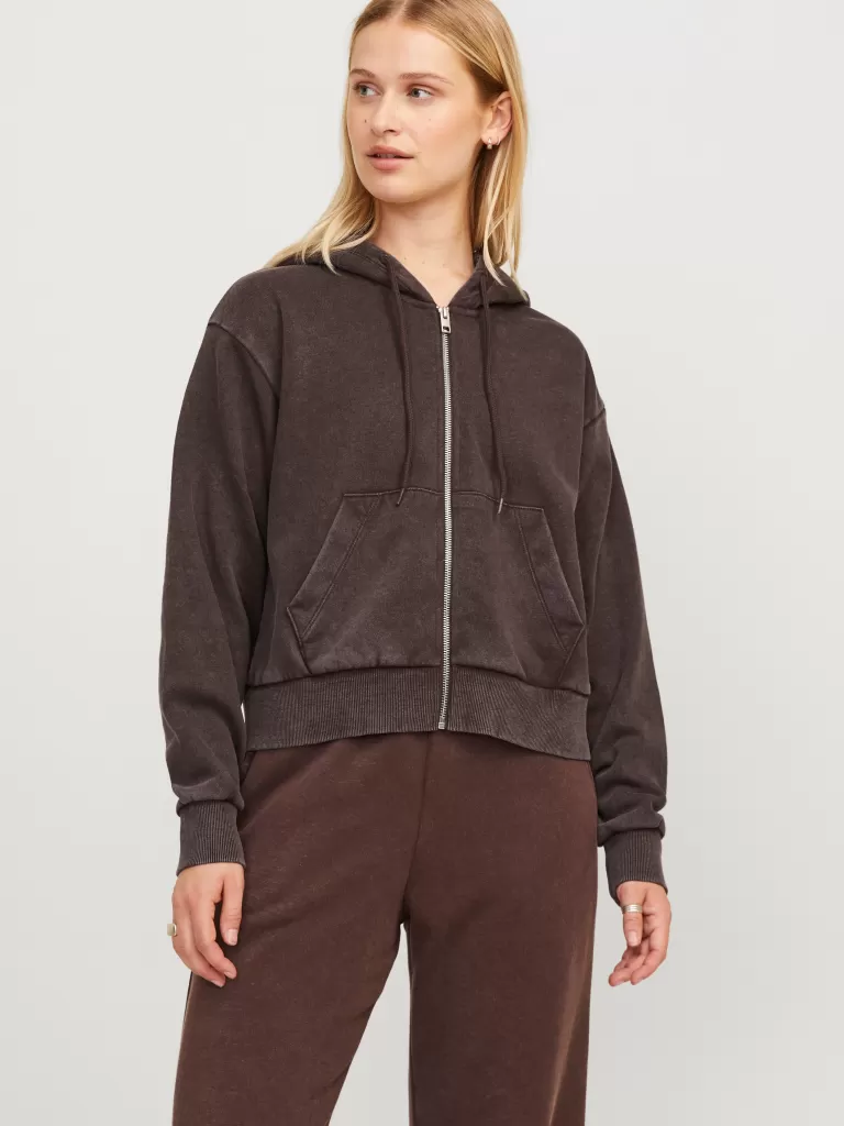 JACK & JONES Bluzy^JXPIPI Bluza z kapturem Brązowy