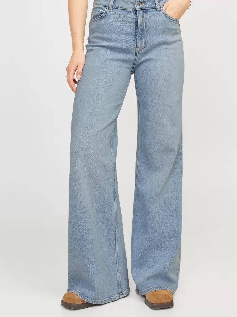 JACK & JONES Jeansy | Denim^JXREESE FLARED HW C184 JEANS EX DNM Niebieski