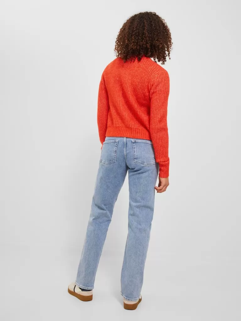 JACK & JONES Swetry^JXREGINA Dzianinowa Kardigan Czerwony