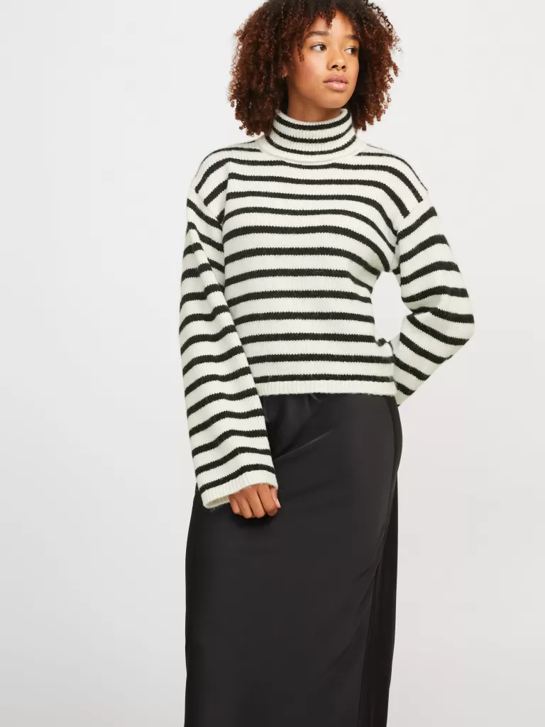 JACK & JONES Swetry^JXROSANNA Sweter wkładany przez głowę Biały