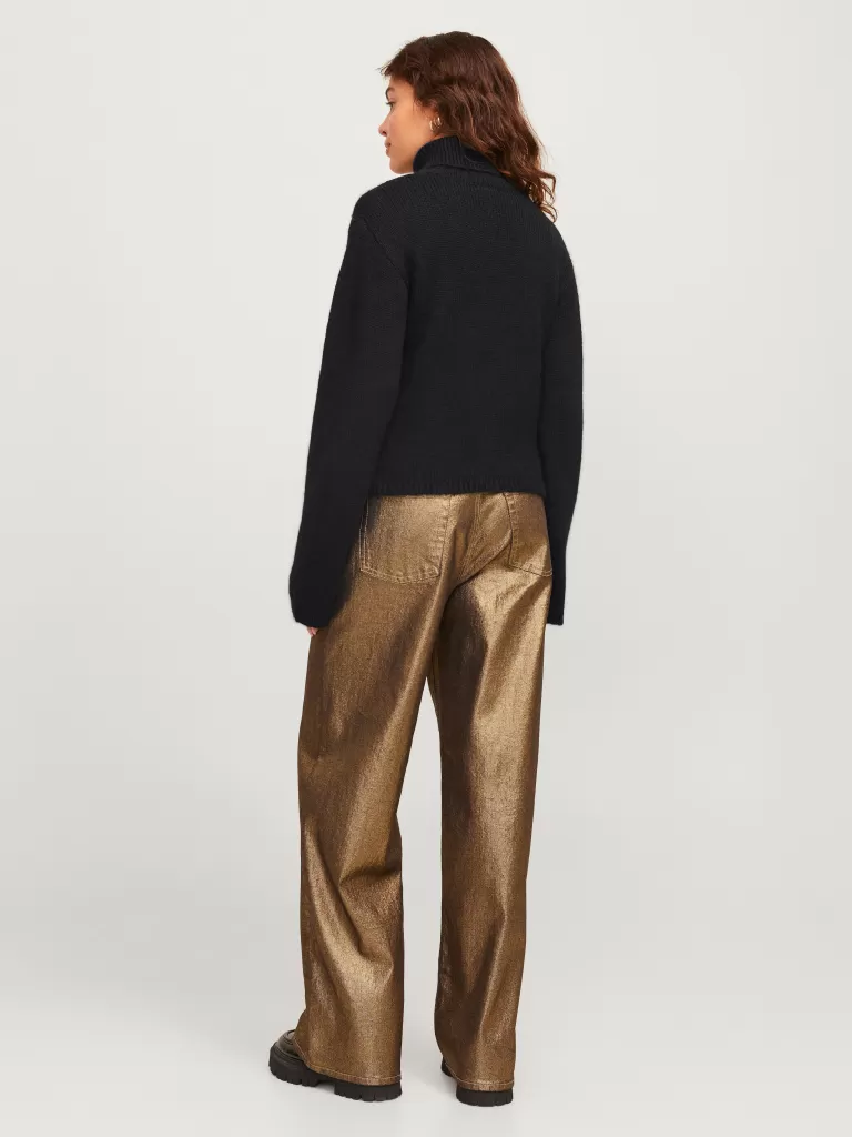 JACK & JONES Swetry^JXROSANNA Sweter wkładany przez głowę Czarny