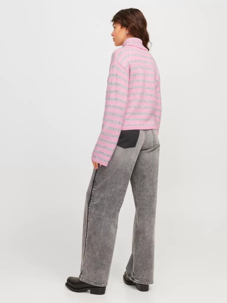 JACK & JONES Swetry^JXROSANNA Sweter wkładany przez głowę Róży