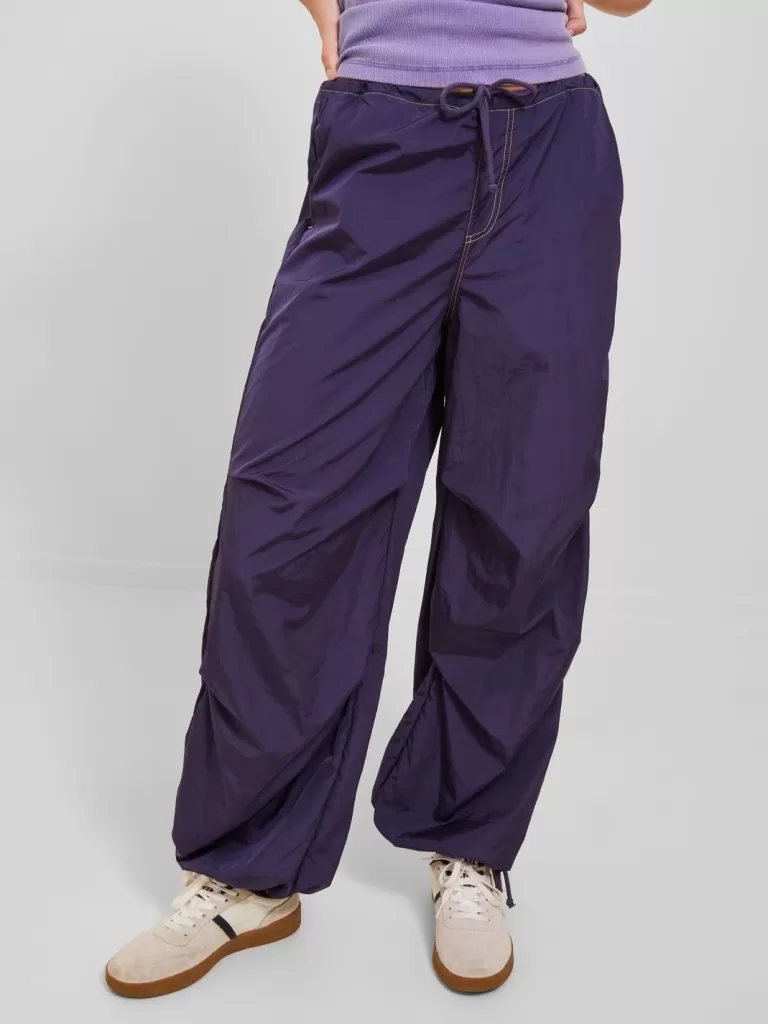 JACK & JONES Spodnie^JXSALLY Spodnie spadochronowe Fioletowy