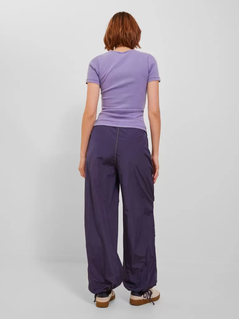 JACK & JONES Spodnie^JXSALLY Spodnie spadochronowe Fioletowy