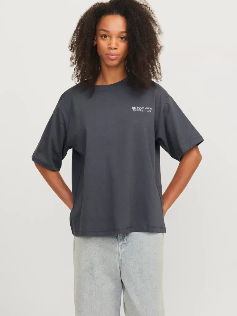JACK & JONES Topy^JXSANDRA T-shirt Szary