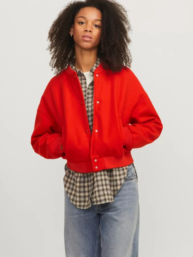 JACK & JONES Kurtki I Płaszcze^JXSARA Kurtka bomberka Czerwony