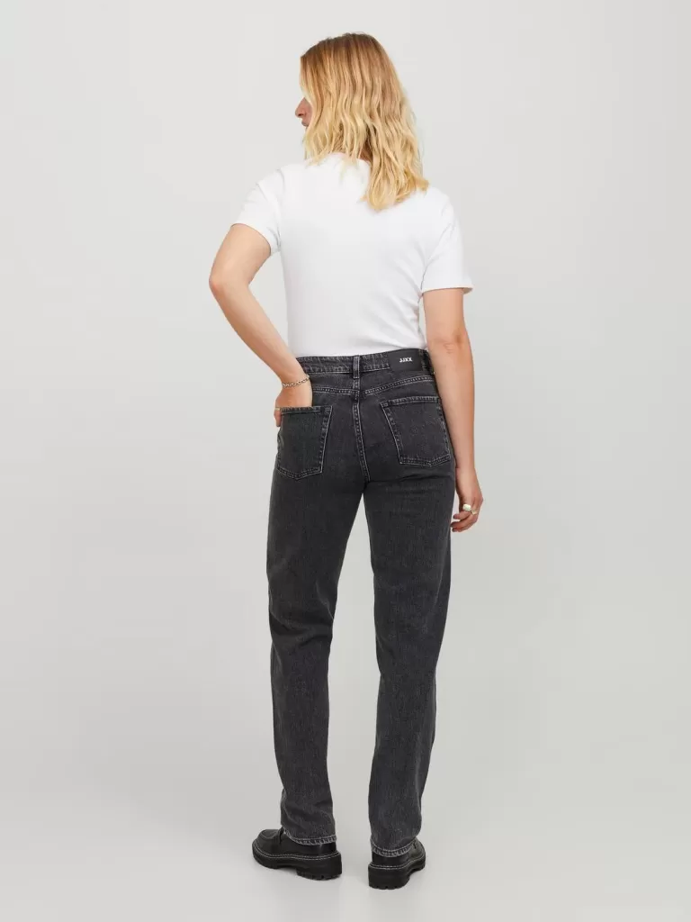 JACK & JONES Jeansy | Denim^JXSEOUL STRAIGHT MW C3004 RCY DNM NOOS Czarny