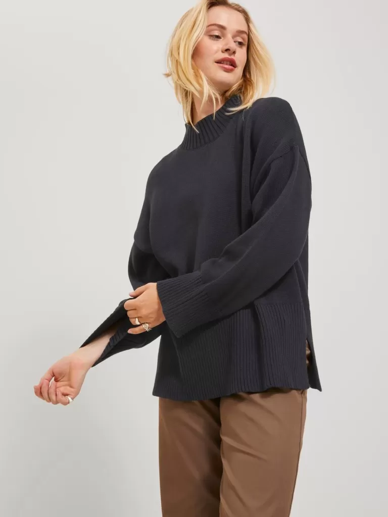 JACK & JONES Swetry^JXSIANA Sweter wkładany przez głowę Czarny