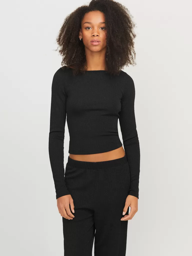 JACK & JONES Topy^JXSIGGA Góra Czarny
