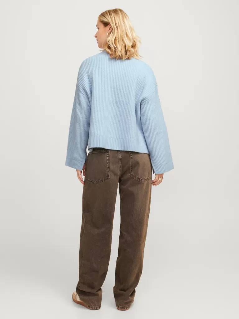 JACK & JONES Swetry^JXSIGGA Sweter wkładany przez głowę Niebieski