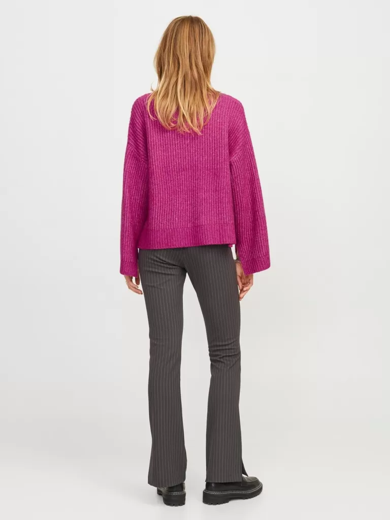 JACK & JONES Swetry^JXSIGGA Sweter wkładany przez głowę Fioletowy