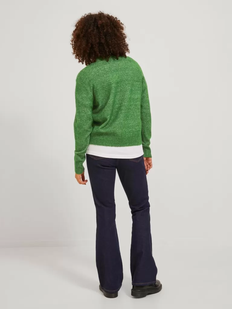 JACK & JONES Swetry^JXSILINE Sweter wkładany przez głowę Zielony