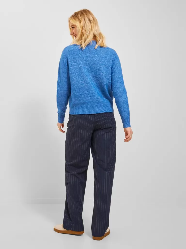 JACK & JONES Swetry^JXSILINE Sweter wkładany przez głowę Niebieski
