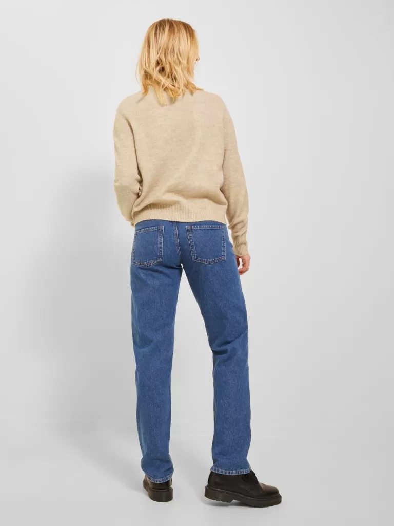 JACK & JONES Swetry^JXSILINE Sweter wkładany przez głowę Beżowy