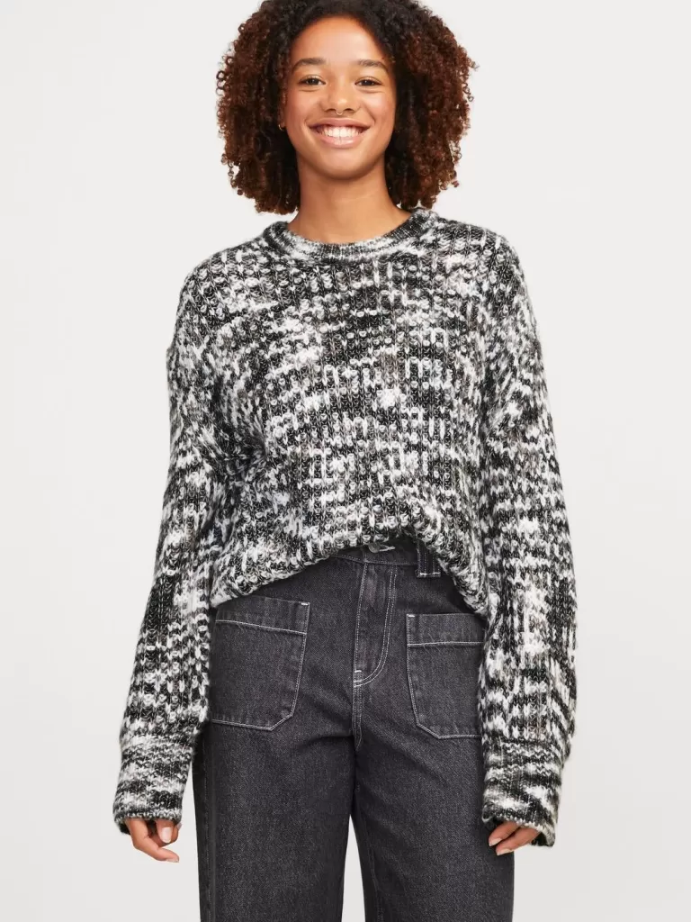 JACK & JONES Swetry^JXSIMONE Sweter wkładany przez głowę Czarny