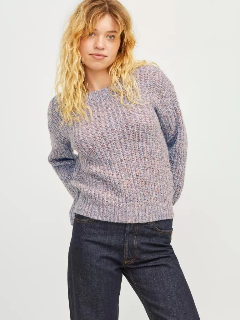 JACK & JONES Swetry^JXSKYLA Sweter wkładany przez głowę Niebieski