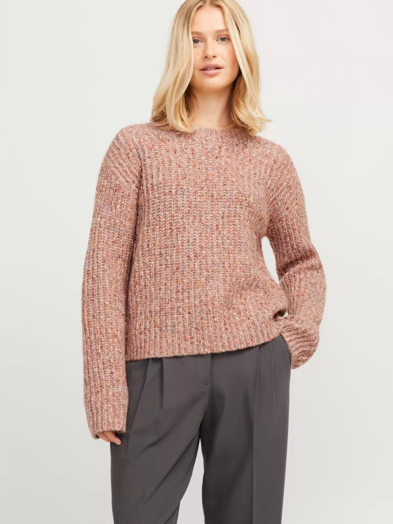 JACK & JONES Swetry^JXSKYLA Sweter wkładany przez głowę Róży