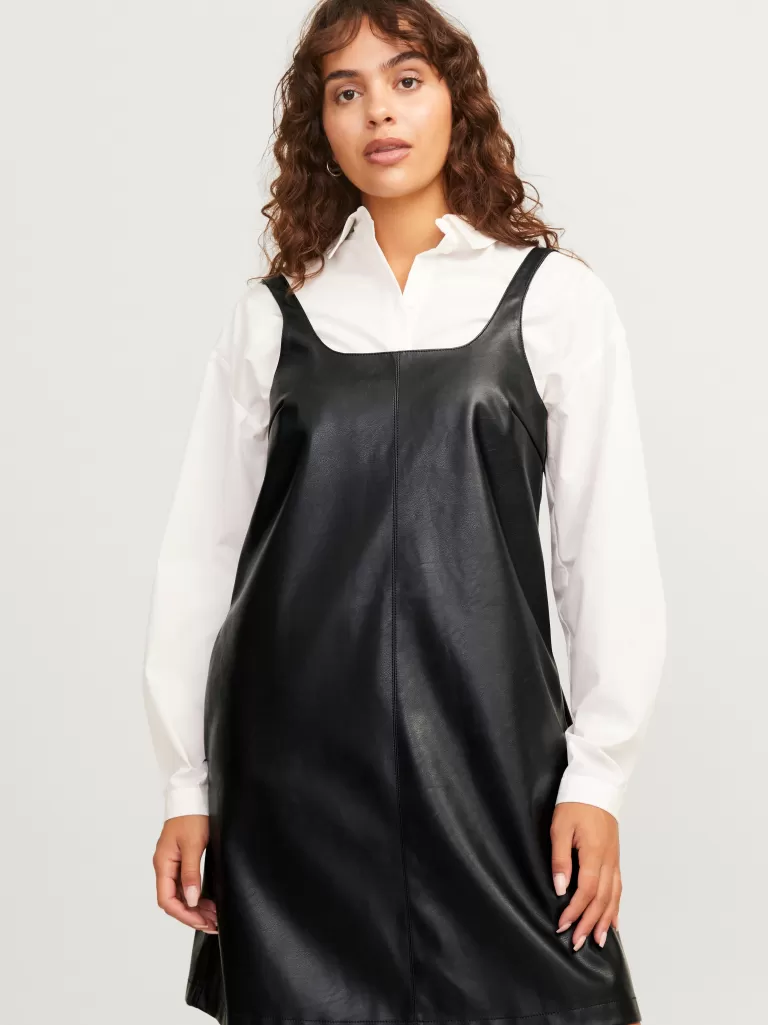 JACK & JONES Sukienki^JXSTELLA Sukienka skórzana Czarny