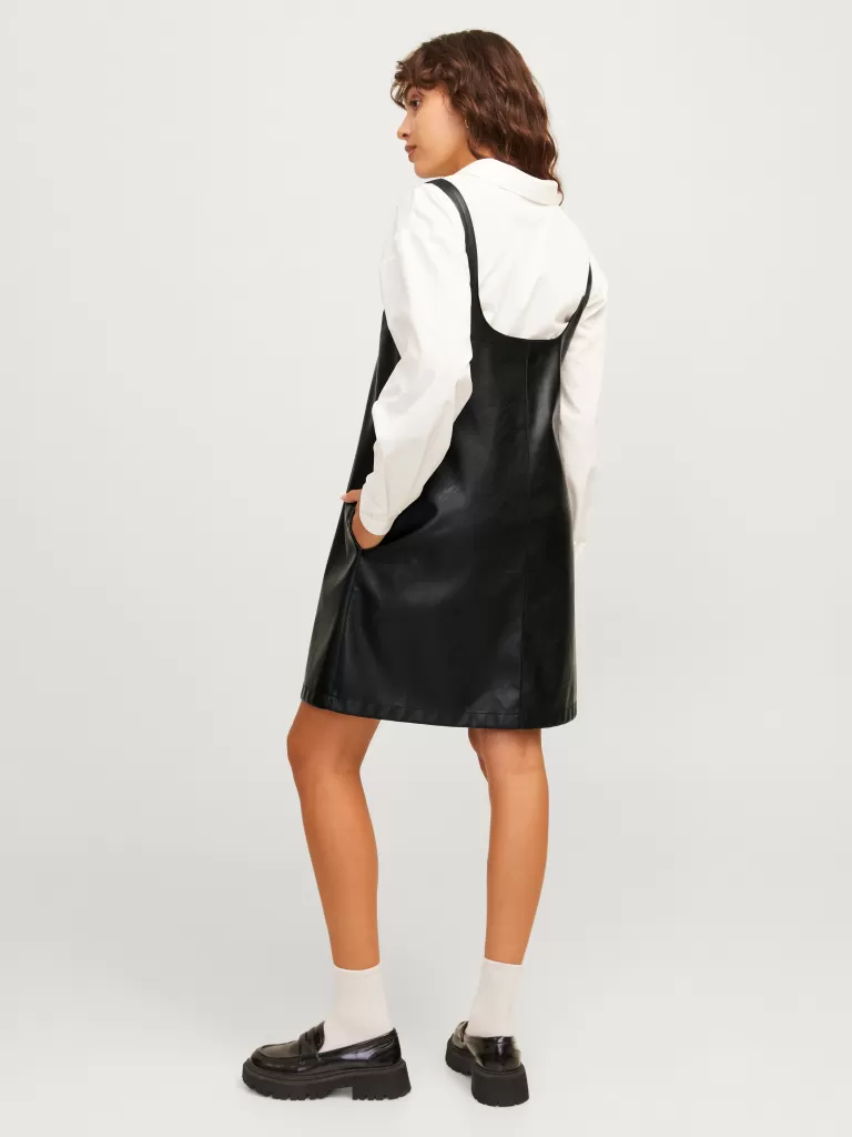 JACK & JONES Sukienki^JXSTELLA Sukienka skórzana Czarny