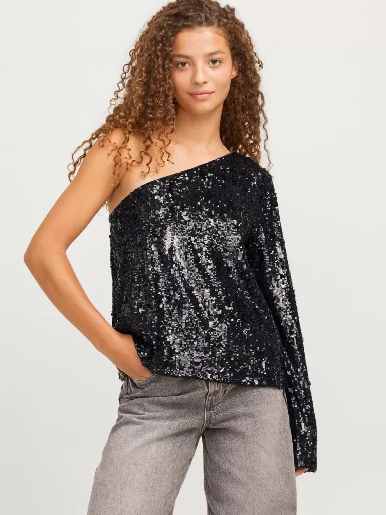 JACK & JONES Topy^JXTARA Góra Czarny