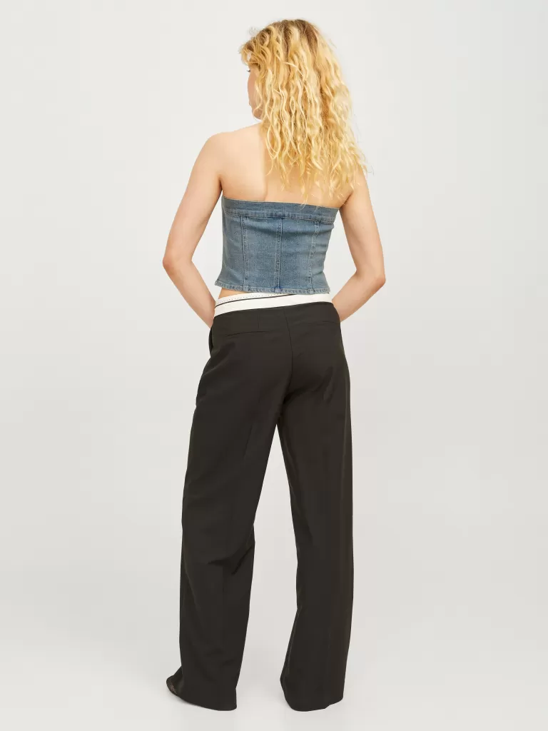 JACK & JONES Topy^JXTINGA Obcisła góra Niebieski