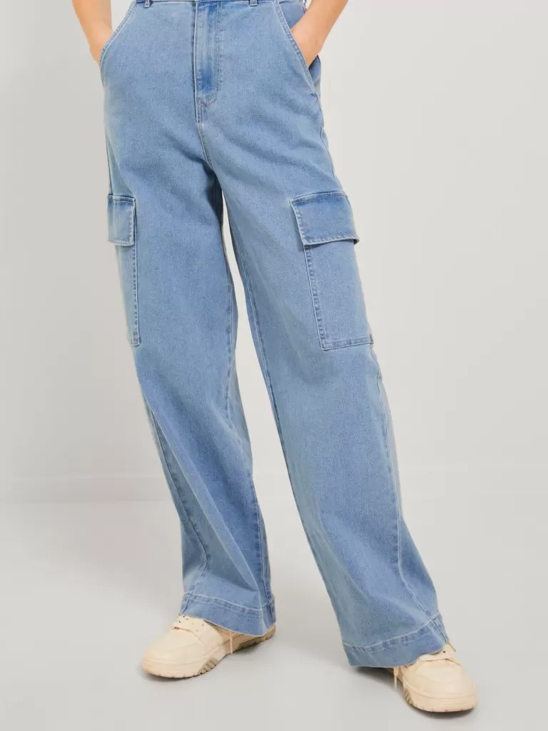 JACK & JONES Jeansy | Denim^JXTOKYO ASHA WIDE HW JEANS YK DNM Niebieski