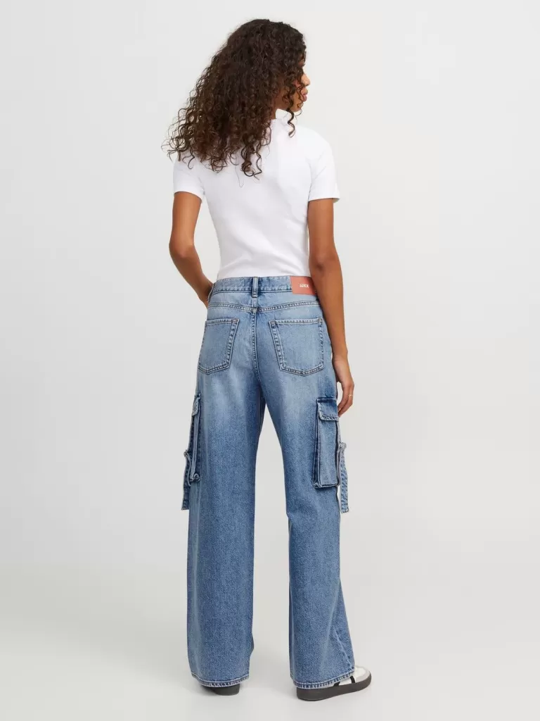 JACK & JONES Jeansy | Denim^JXTOKYO WIDE CARGO MW JEANS DNM Niebieski