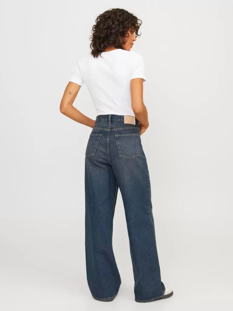 JACK & JONES Jeansy | Denim^JXTOKYO WIDE HW JEANS R6159 DNM Niebieski
