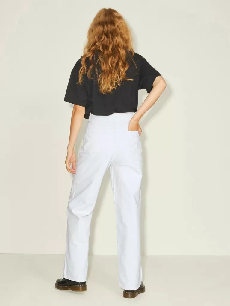 JACK & JONES Jeansy^JXTOKYO WIDE HW MR6012 JEANS DNM SN Biały