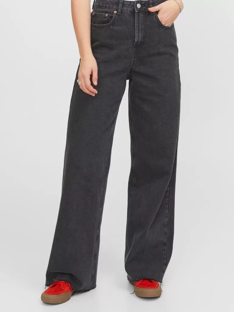 JACK & JONES Jeansy | Denim^JXTOKYO WIDE RH HW JEANS R6054 DNM NOOS Czarny