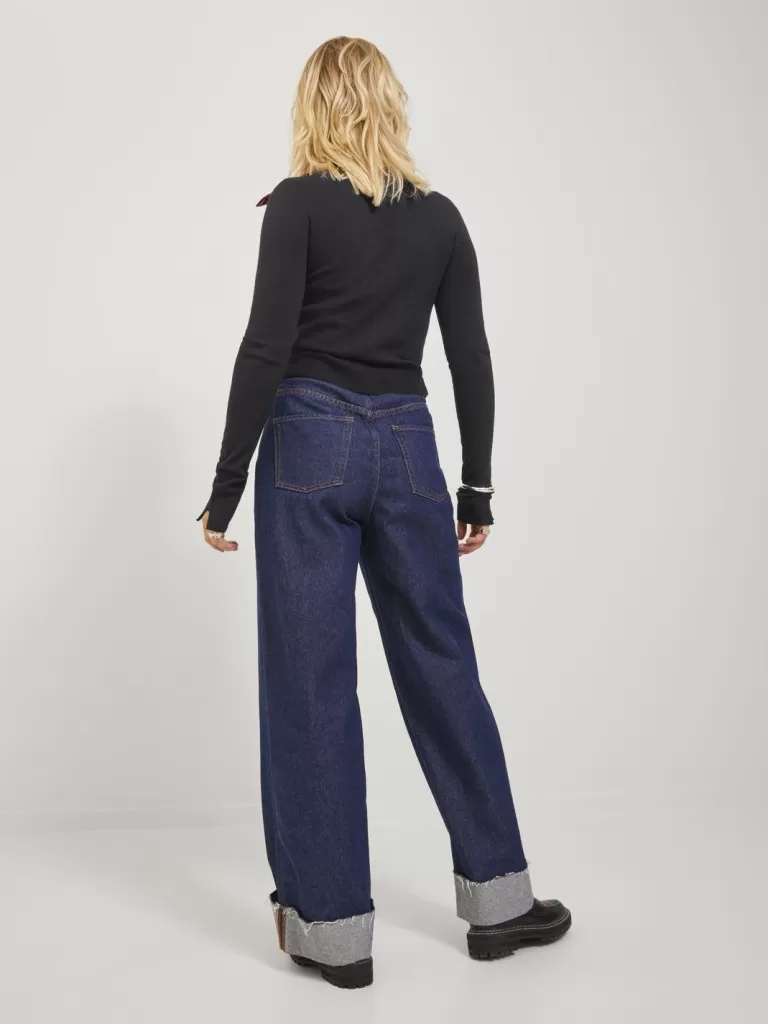 JACK & JONES Swetry^JXVALENTINA Sweter wkładany przez głowę Czarny